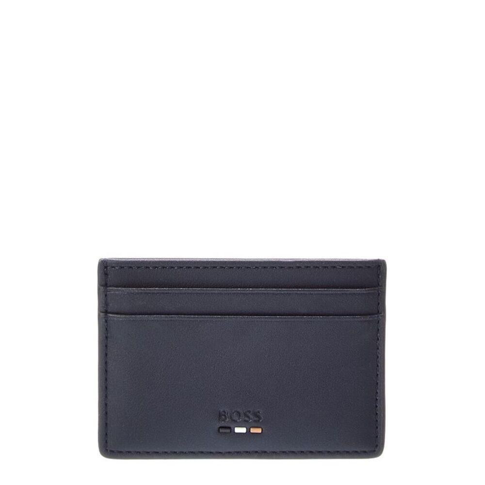 Hugo Boss Ray Leather Card Holder, Blue